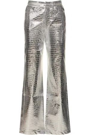 ROTATE Pantalon En Viscose Métallisée Texturée