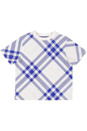 Burberry T-shirt En Jersey De Coton Imprimé Carreaux