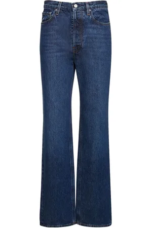Totême Jean Droit En Denim Taille Haute