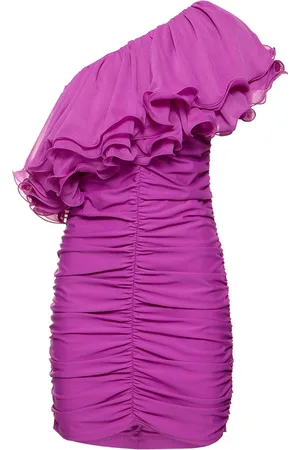 ROTATE Robe Courte Asymétrique En Mousseline