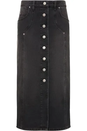 Marant Etoile Jupe Longue En Denim De Coton Vandy