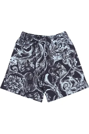 VERSACE Short En Polaire De Coton Imprimé Baroque