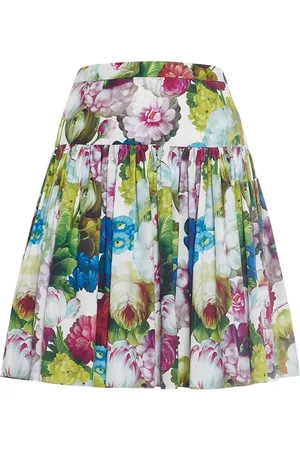 Dolce & Gabbana Jupe Courte En Popeline De Coton Plissé