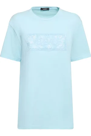 VERSACE T-shirt En Jersey De Coton À Logo Barocco
