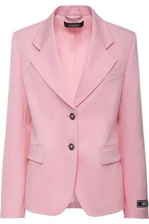 VERSACE Veste En Laine Stretch À Boutonnage Simple