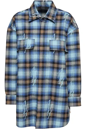AMIRI Chemise En Flanelle De Coton Mélangé À Carreaux