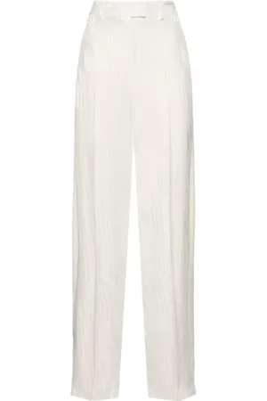 The Attico Pantalon Ample En Satin Jacquard À Logo Jagger