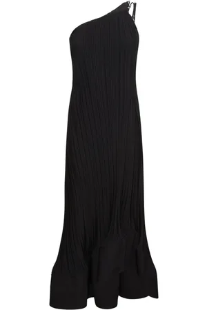 Lanvin Robe Longue Évasée En Viscose Plissée