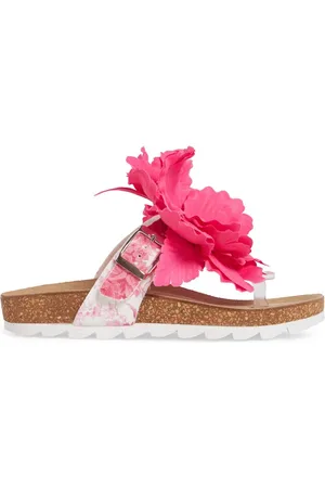 MONNALISA Claquettes Avec Fleurs Appliquées Ramage