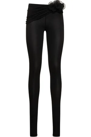 MAGDA BUTRYM Legging En Jersey Drapé Détail Rose