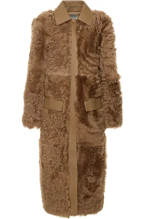 Totême Manteau Long En Shearling Bouclé