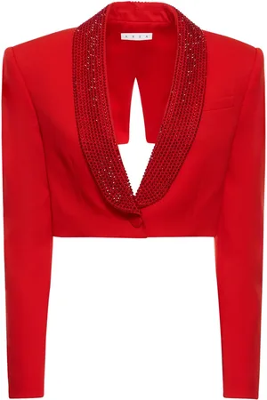 AREA Blazer Court En Laine Embellie