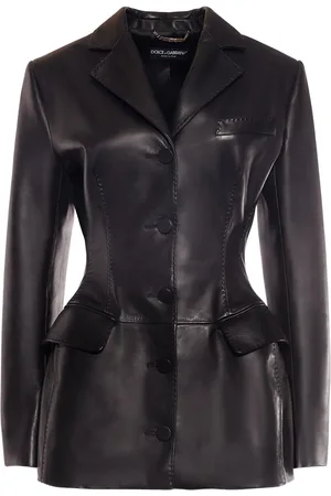 Dolce & Gabbana Veste En Cuir À Boutonnage Simple