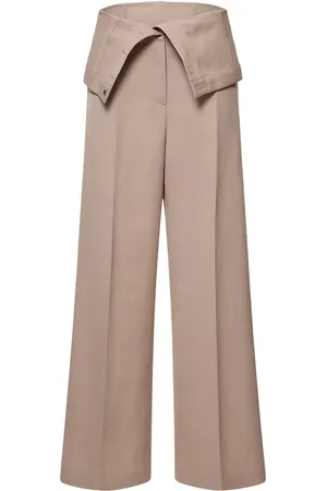 Acne Studios Pantalon Ample En Crêpe De Laine Mélangée
