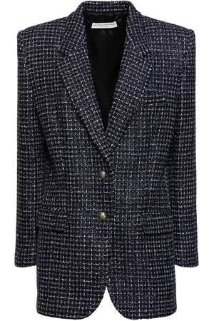 Alessandra Rich Veste Oversize En Tweed À Sequins