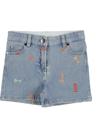 Stella McCartney Short En Denim De Biologique Brodé