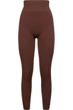 ANDREADAMO Legging En Jersey Côtelé Avec Étriers