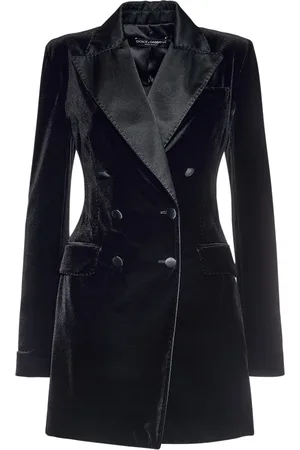 Dolce & Gabbana Veste En Velours Stretch À Double Boutonnage