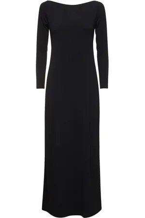 Leslie Amon Robe Longue En Jersey Stretch Zahia