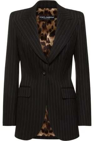 Dolce & Gabbana Veste En Laine À Fines Rayures À Boutonnage Simple