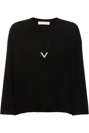 VALENTINO Pull-over En Maille De Laine Col En V