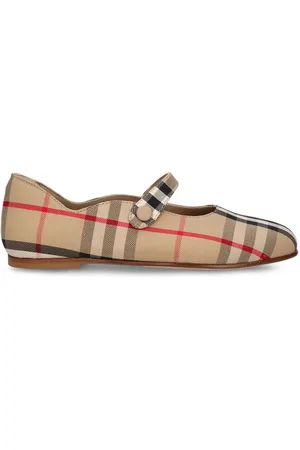 Burberry Ballerines À Bride À Imprimé Carreaux