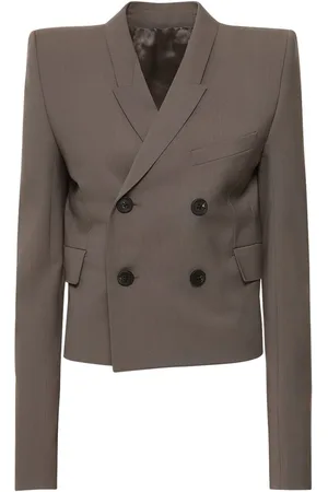 Rick Owens Veste Courte En Laine À Double Boutonnage Neue