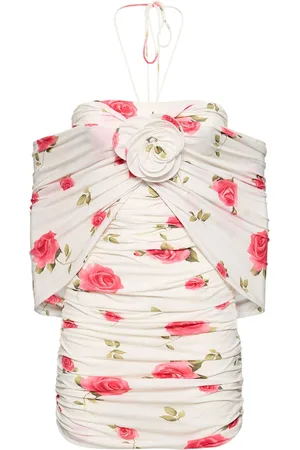 MAGDA BUTRYM Robe Courte En Jersey Imprimé Roses