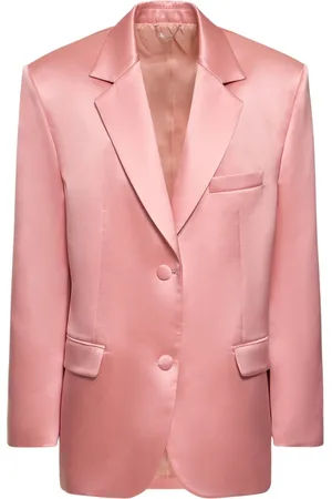 MAGDA BUTRYM Blazer En Satin De Soie À Boutonnage Simple