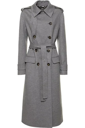 Stella McCartney Manteau En Laine Double Boutonnage & Ceinture