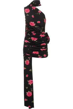 MAGDA BUTRYM Robe Courte En Jersey Imprimé Roses