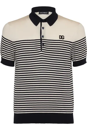 Dolce & Gabbana Polo En Maille De Soie À Rayures