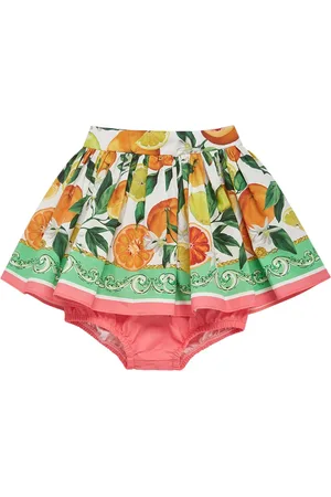 Dolce & Gabbana Jupe En Coton Imprimé Fleurs & Protège-couche