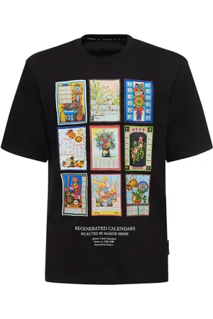 Marine Serre T-shirt En Jersey De Coton Biologique Imprimé