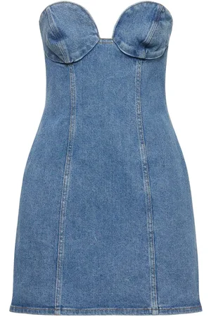 MAGDA BUTRYM Robe Bustier Courte En Denim
