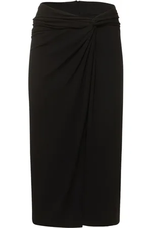 Michael Kors Jupe Midi En Jersey De Viscose Mate Drapée