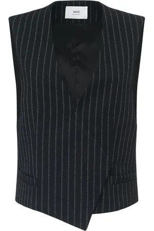 Ami Gilet En Laine À Fines Rayures