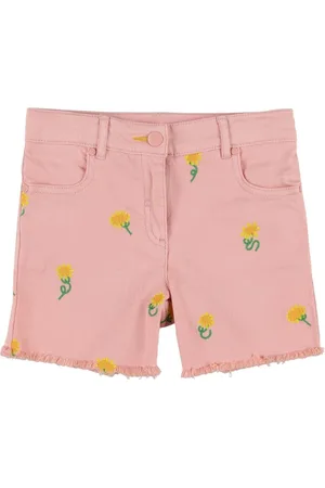 Stella McCartney Short En Denim De Biologique Brodé