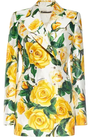 Dolce & Gabbana Veste En Satin Imprimé Roses