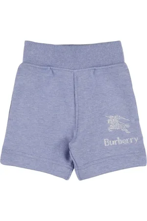 Burberry Short Taille Haute En Coton À Logo