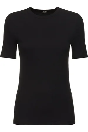 Totême T-shirt En Jersey De Coton Côtelé