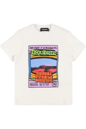 Dsquared2 T-shirt En Jersey De Coton Imprimé