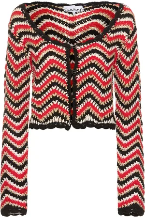 Ganni Cardigan En Crochet De Coton