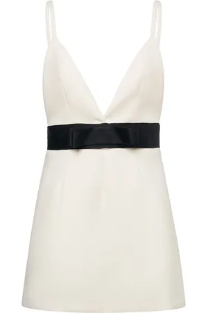 Dolce & Gabbana Robe Courte En Laine Mélangée Détail Nœud