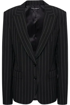 Dolce & Gabbana Blazer En Laine À Rayures À Boutonnage Simple