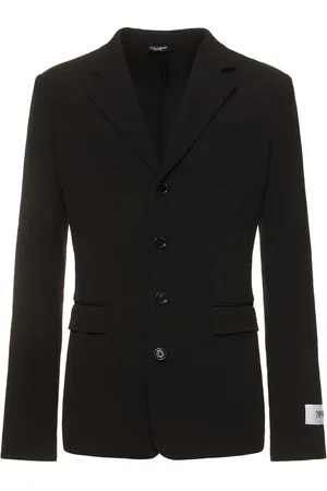 Dolce & Gabbana Blazer En Coton Stretch À Boutonnage Simple