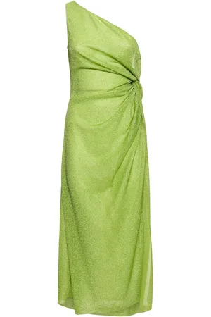 Oseree Robe Midi En Lamé Détail Nœud Lumière