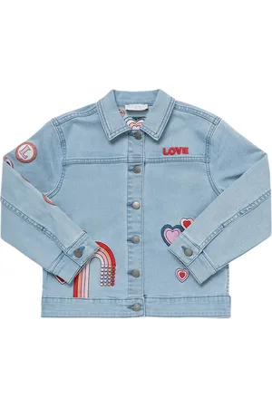Stella McCartney Veste En Denim De Coton Avec Patchs