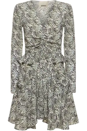 Isabel Marant Robe Courte En Soie Mélangée Usmara