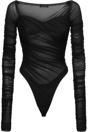 MUGLER Body Drapé À Manches Longues